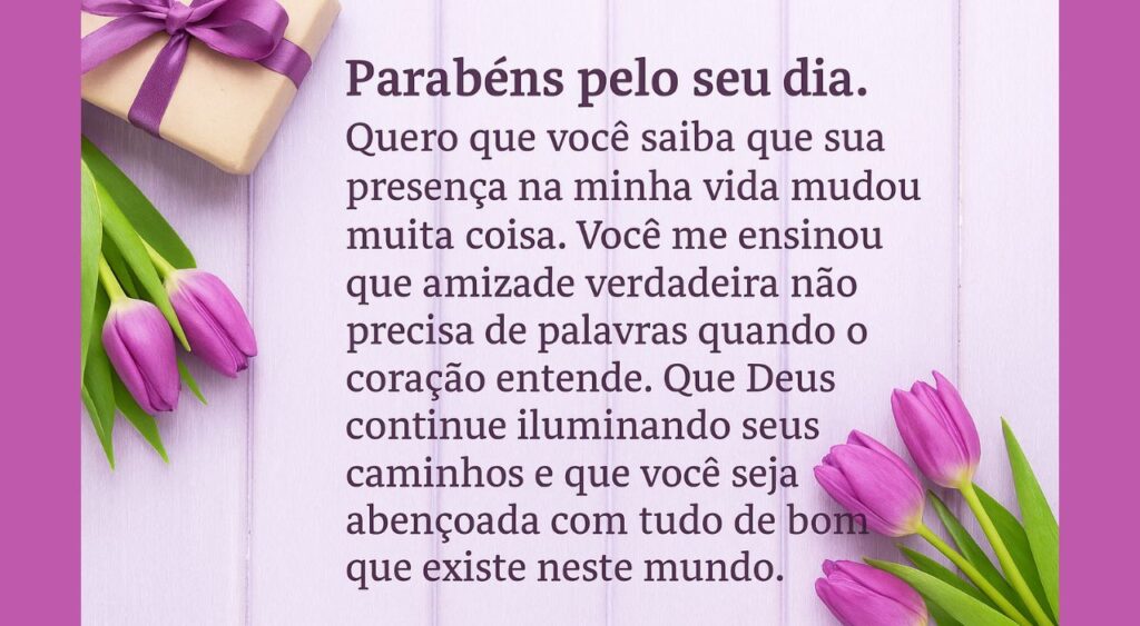 mensagem de aniversário de amiga