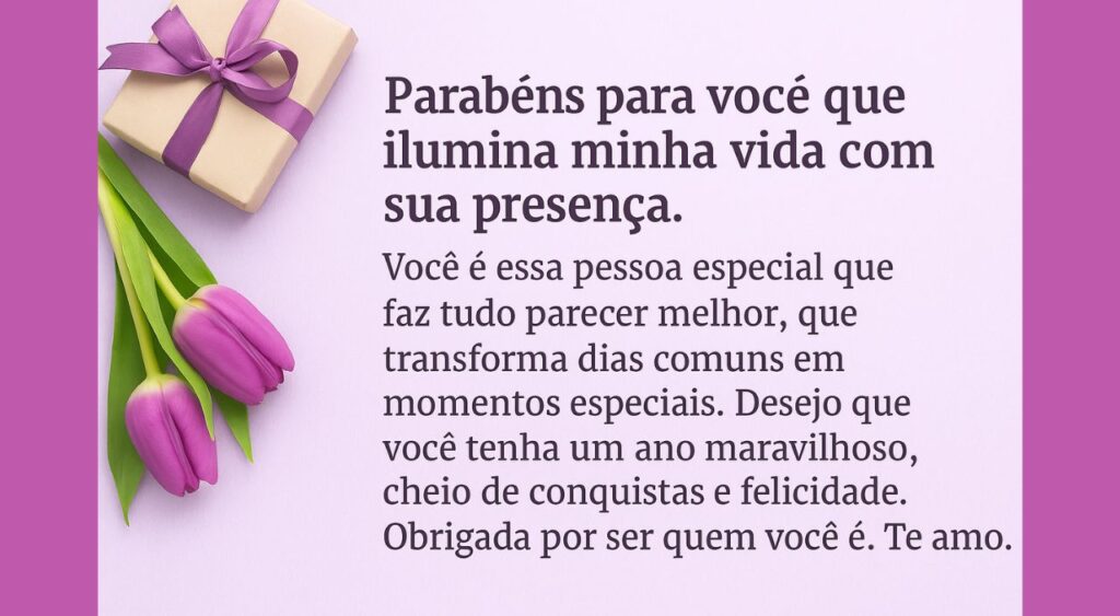 mensagem de aniversário irmã