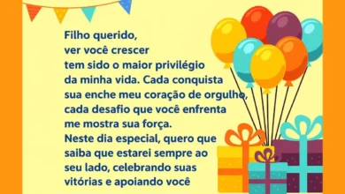 mensagem para aniversário para filho